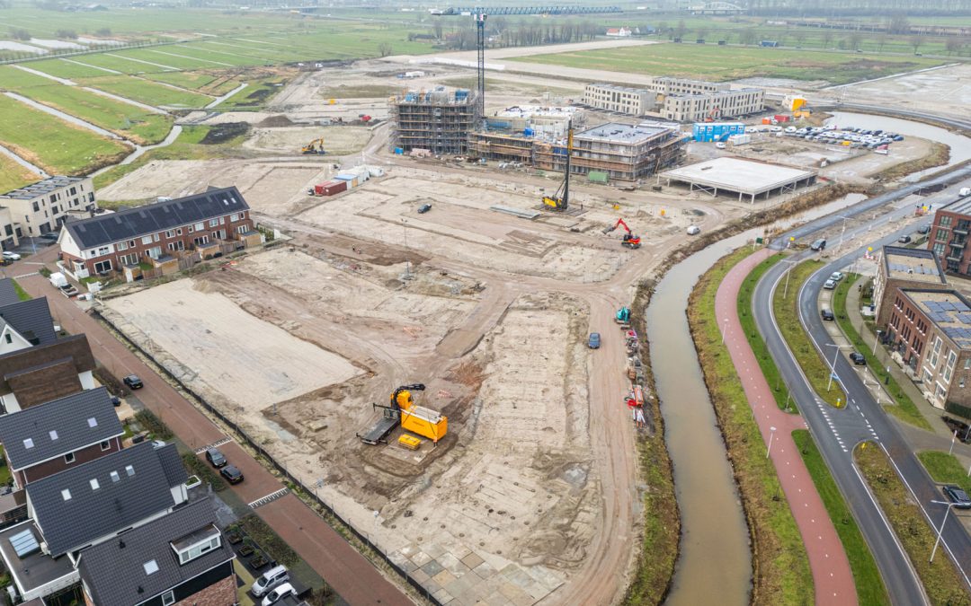 Projecten in aanbouw vanuit de lucht